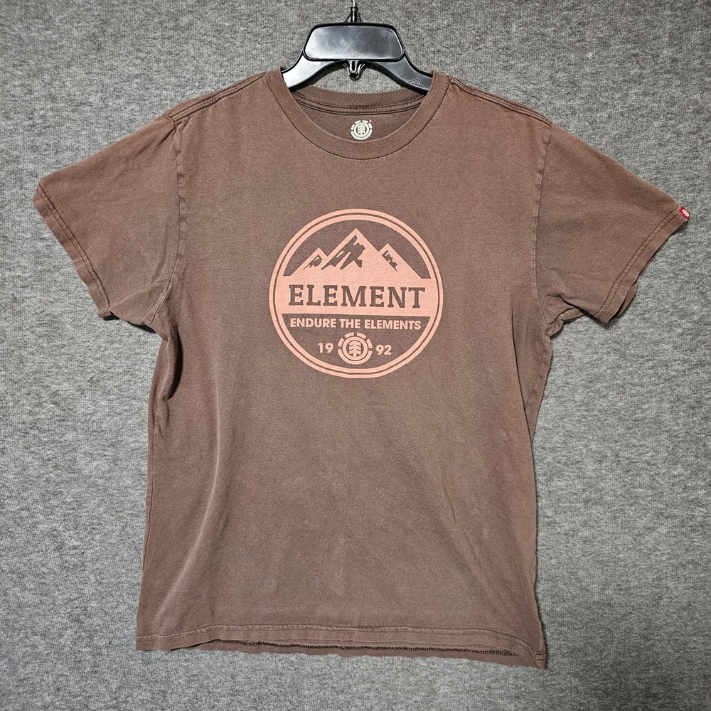 Element Skateboards Tshirt Mens Medium Earth Wind Fire Brown Skater Skate Brand